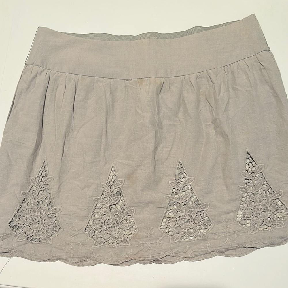 Maurices Gray Embellished Bubble Mini Skirt